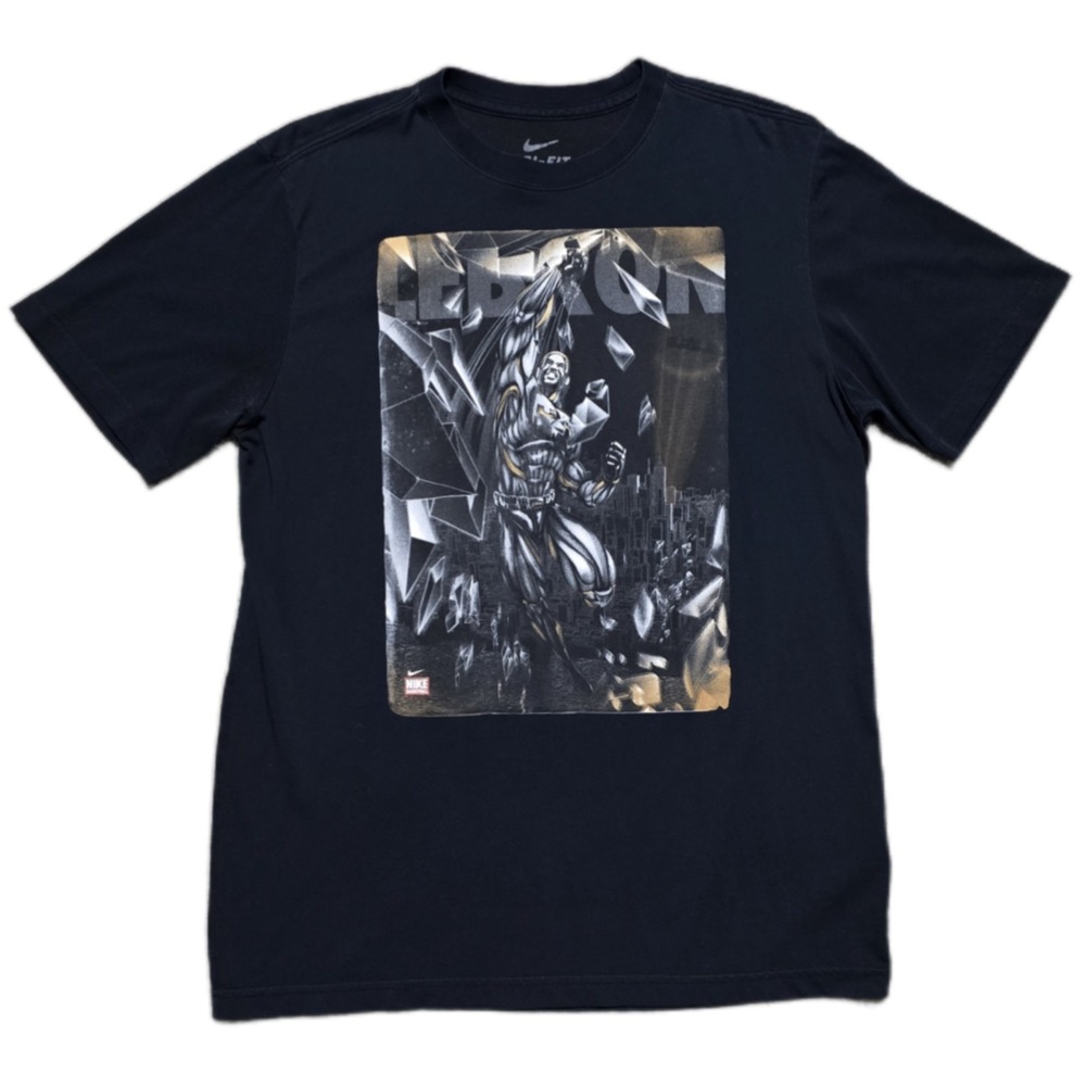 Nike LeBron Super Hero DRI Fit Shirt Mens L Black NBA Nike Basketball‎